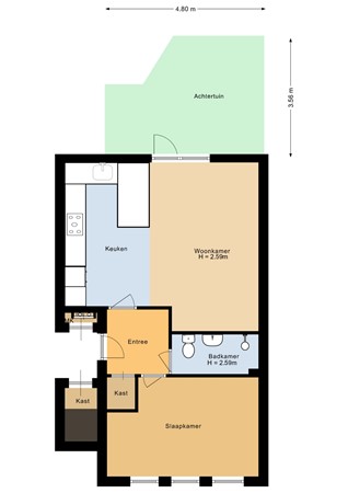 Floorplan - Koestraat 3A, 2871 DM Schoonhoven